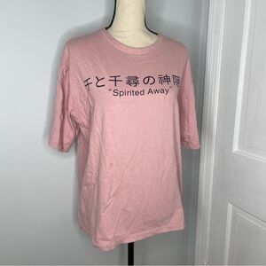 Pink Spirited Away Graphic T-Shirt PLAN Korea